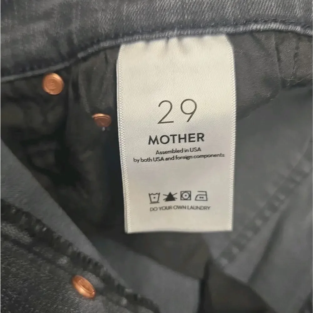 Mother The Tripper Ankle Jeans Women's 29 Gray High Rise Button Fly Stretch